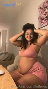 Liefloves - Watch how big my belly got after a whole day of relaxing