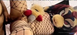 Berlin_afterdark - New black chest amp thigh harness squishes my body