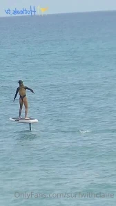 Surfwithclaire - Trying to catch some tiny waves on my favorite board