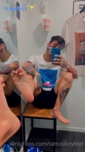 Tattooboyfeet - My friend heri is getting better every day today he part 1