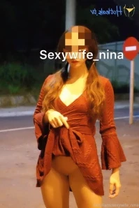 Sexywife_nina - 最近微發福 難得的公園涼亭 露臉 part 11