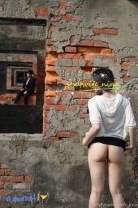 Sexywife_nina - 被矇著眼 銬在男公廁裡 開著門 part 12