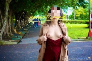 Sexywife_nina - 最近微發福 難得的公園涼亭 露臉 part 12