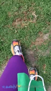 Longfootlola - Stretching out these tiny socks with my towering feet I part 5