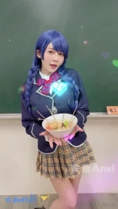 Anxi666 - 穿爆乳丁字褲女僕裝等主人回來