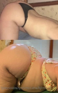 Myfatblondegf - Tree trunk thighs and a huge tum She s turning into a