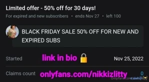 Nikki2litty - 5 MORE OF YALL HAVE 3 MORE DAYS TO CLAIM 1 MONTH 70 OFF