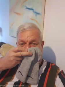 U98829376 - Sniffing the sweaty socks of Masters good pal