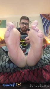 Suitup2party - An older custom with me slobbering all over my feet and