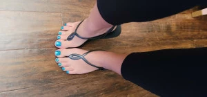 Goddessgabriela - Fresh light blue pedicure Watch me play with my