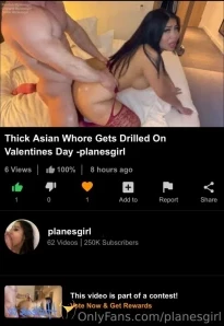 Planesgirl - Pormhub Title Thick Chubby Asian Fucks her Creamy Pussy