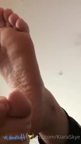 Kiaraskye - Modeling some white nylon thigh highs and sparkly heels