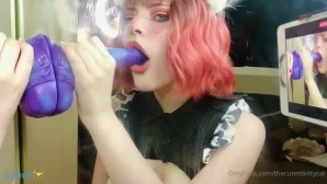 Thecutestkittycat - Super lewd purple hoodie vids ahegao fingering