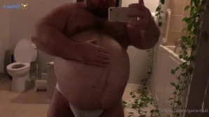 Gainerbull - The greedy ex-jock was shocked to see the size his gut