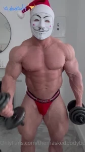 Themaskedbodybuilder - Who loves the pecs Watch me rub my cum all over