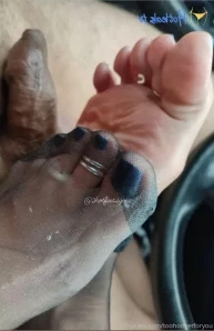 Toohotfeetforyou - White stockings sexy pedi footjob Perfect bridal