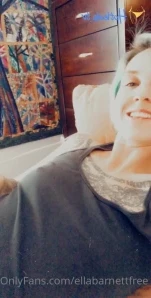 Ellabarnett - I fuck this GIANT dildo from the bed to the wall then