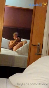 Fitscottflex - Risky dick and arse flash in the sauna Hope nobody saw