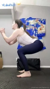 Terramizu - Twerking Bent Over in my White PantyHose TOPLESS Slide the